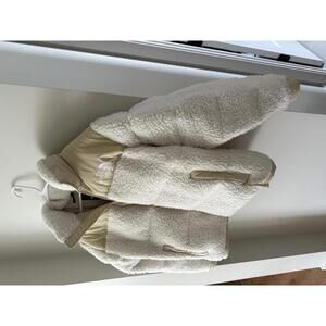 The North Face Men's Nuptse Sherpa Fleece Jacket Beige Cream